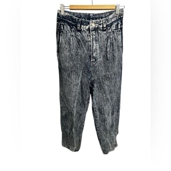 Vintage Margo club women jeans acid wash dark blue small 80s - Picture 1 of 15